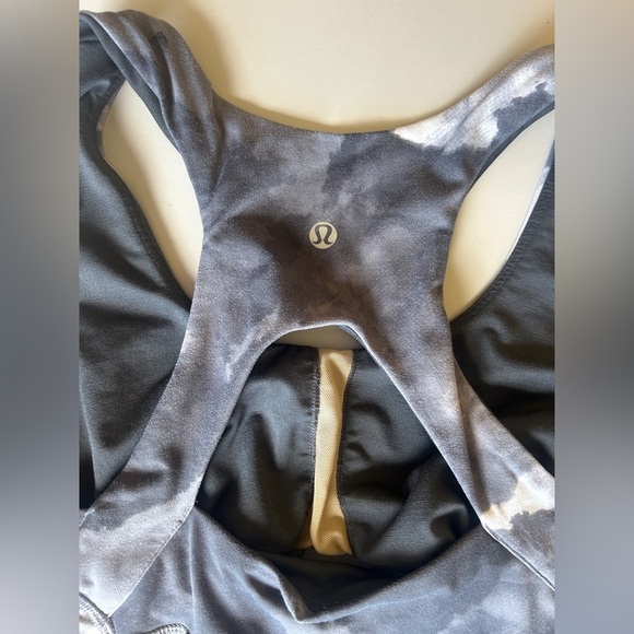 Lululemon Run: Your Heart Out Tank in Heather Blurred Grey / White Coal ~ size 8 - Picture 7 of 9